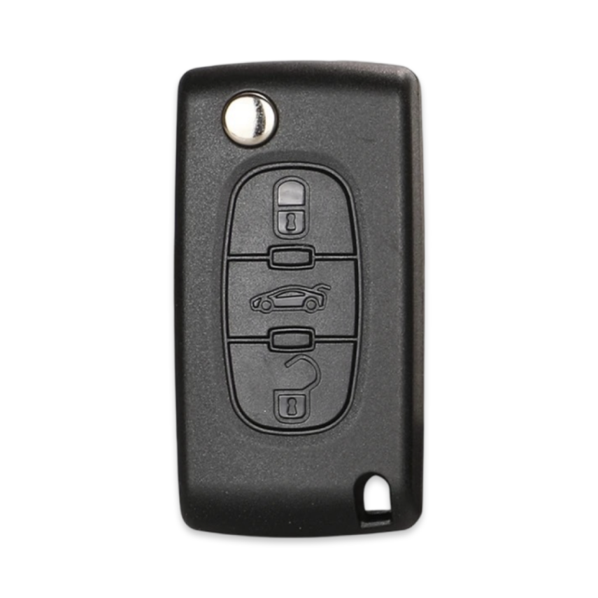 Citroen 3 Buton Sustalı Kumanda Kabı Pil Yataklı - 1
